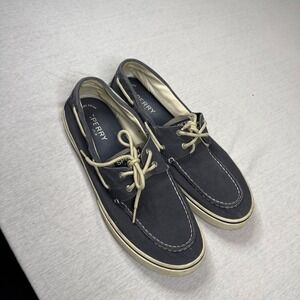 Sperry Top Sider Men's Sz 13M Navy Canvas Boat Shoes Memory Foam